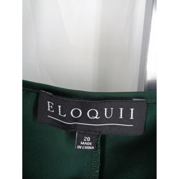 Eloquii Green Satin Slip Dress Plus Size 20 - Picture 5 of 6